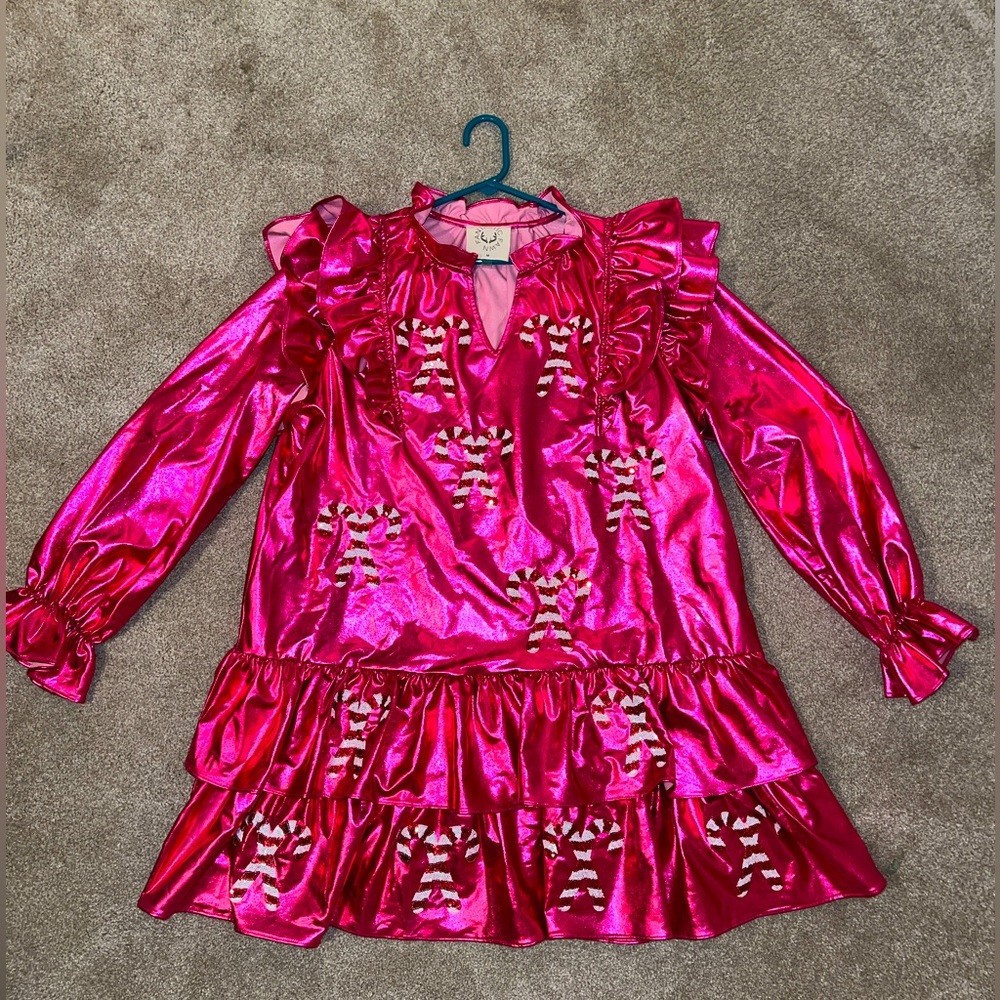 Metallic candy cane dress